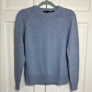 Classic EUC JEANNE PIERRE Blue Heather Crew Neck Cotton Sweater Size M